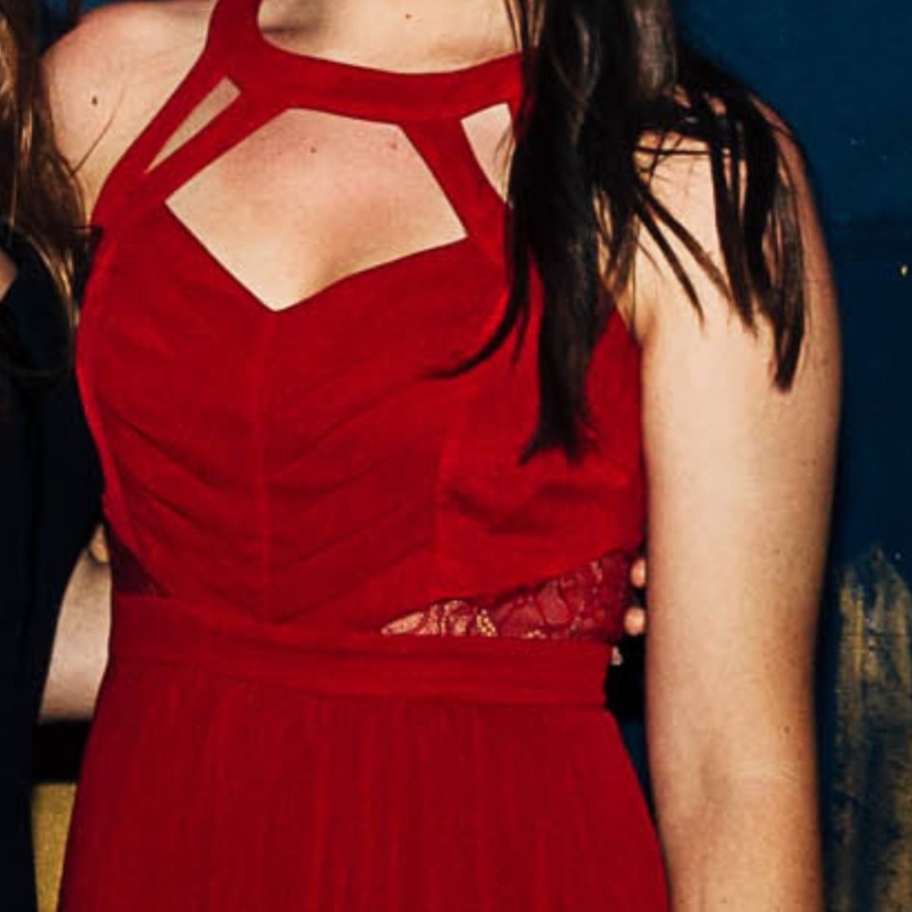 BCBG red formal dress